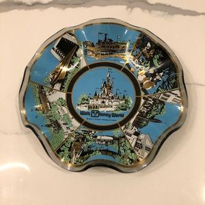 Walt Disney Vintage 70's Glass Candy Dish Bowl